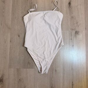 Relleciga Luxury High-Neck Halter One-Piece – Pure White